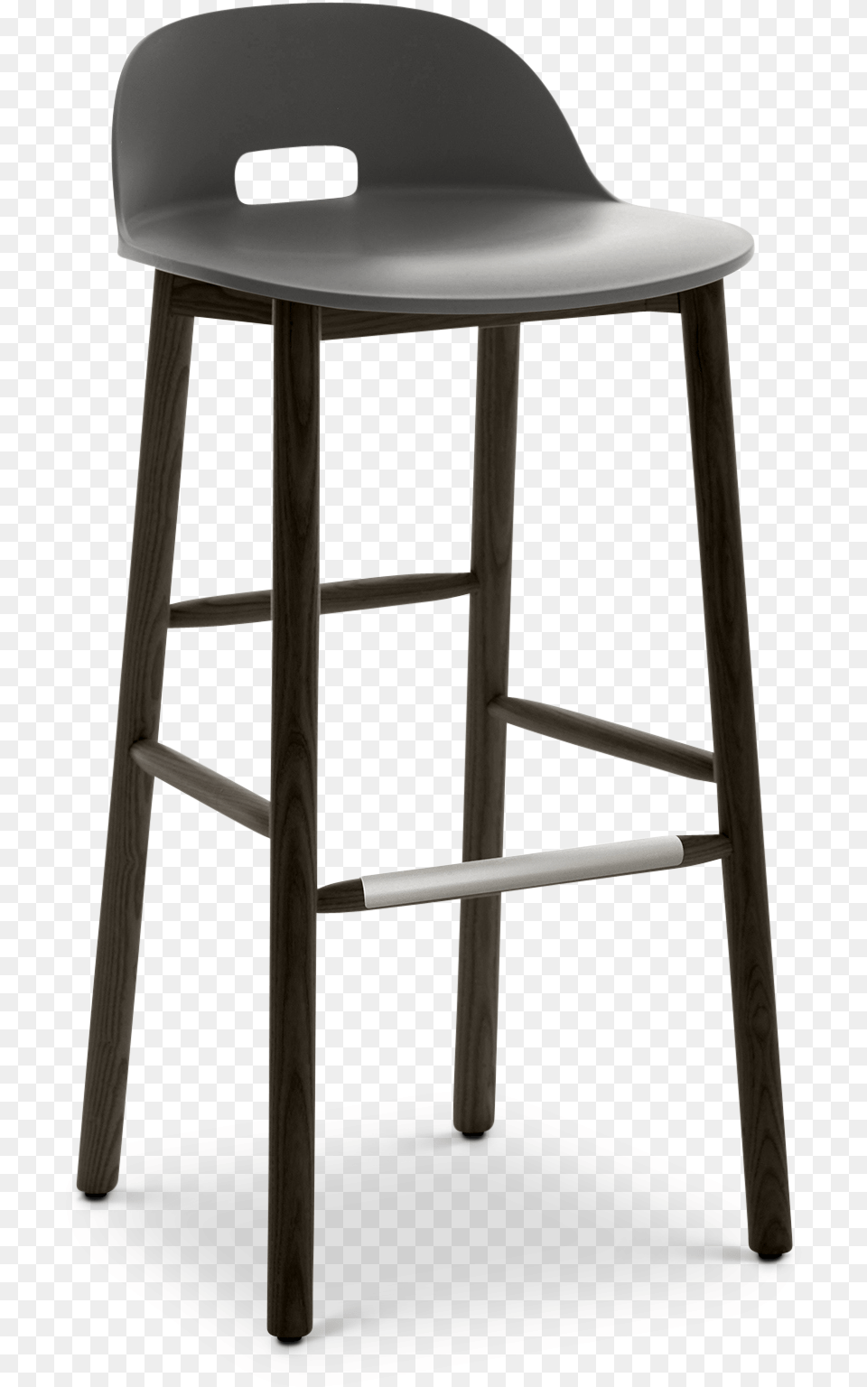 Alfi Barstool Low Back Emeco Alfi Counter Stool In Red And Dark Ash Uk, Bar Stool, Furniture Free Transparent Png