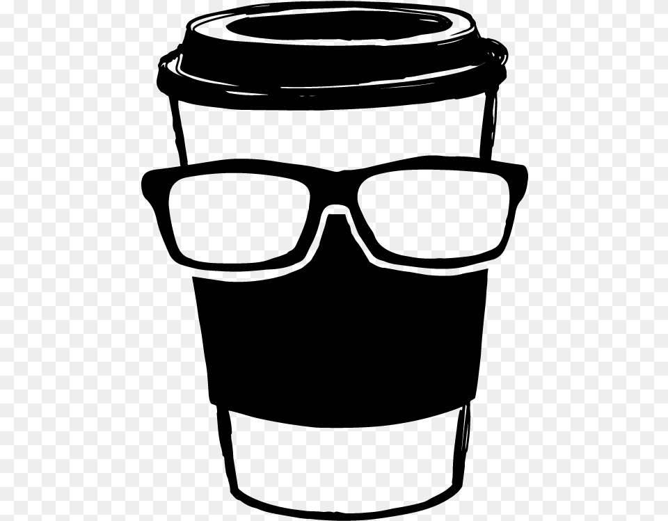 Alfred Drinking Coffee Logo Blank Black Transparent Alfred Drinking Coffee, Gray Png Image