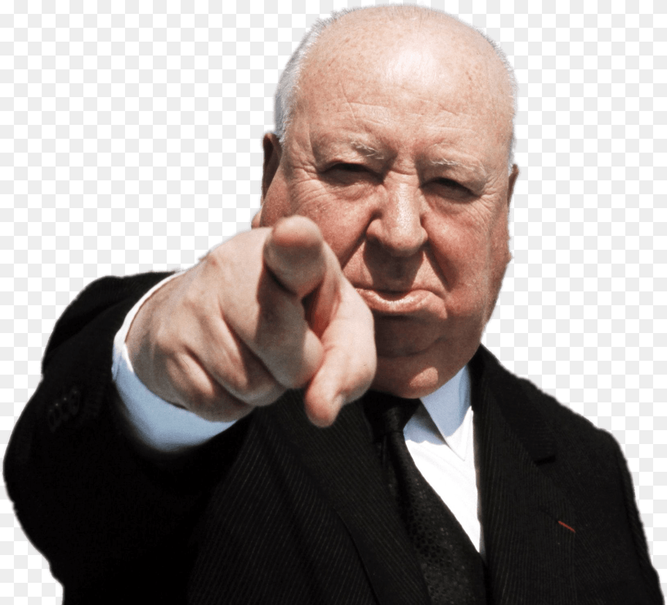 Alfred Hitchcock Pointing Alfred Hitchcock No Background, Hand, Body Part, Person, Finger Free Transparent Png