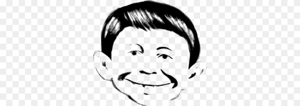 Alfred Neuman Stencil, Helmet, Head, Person Free Png