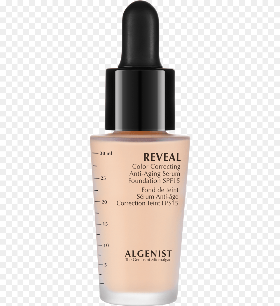 Algenist Reveal Color Correcting Anti Aging Serum, Bottle, Cosmetics, Perfume Png