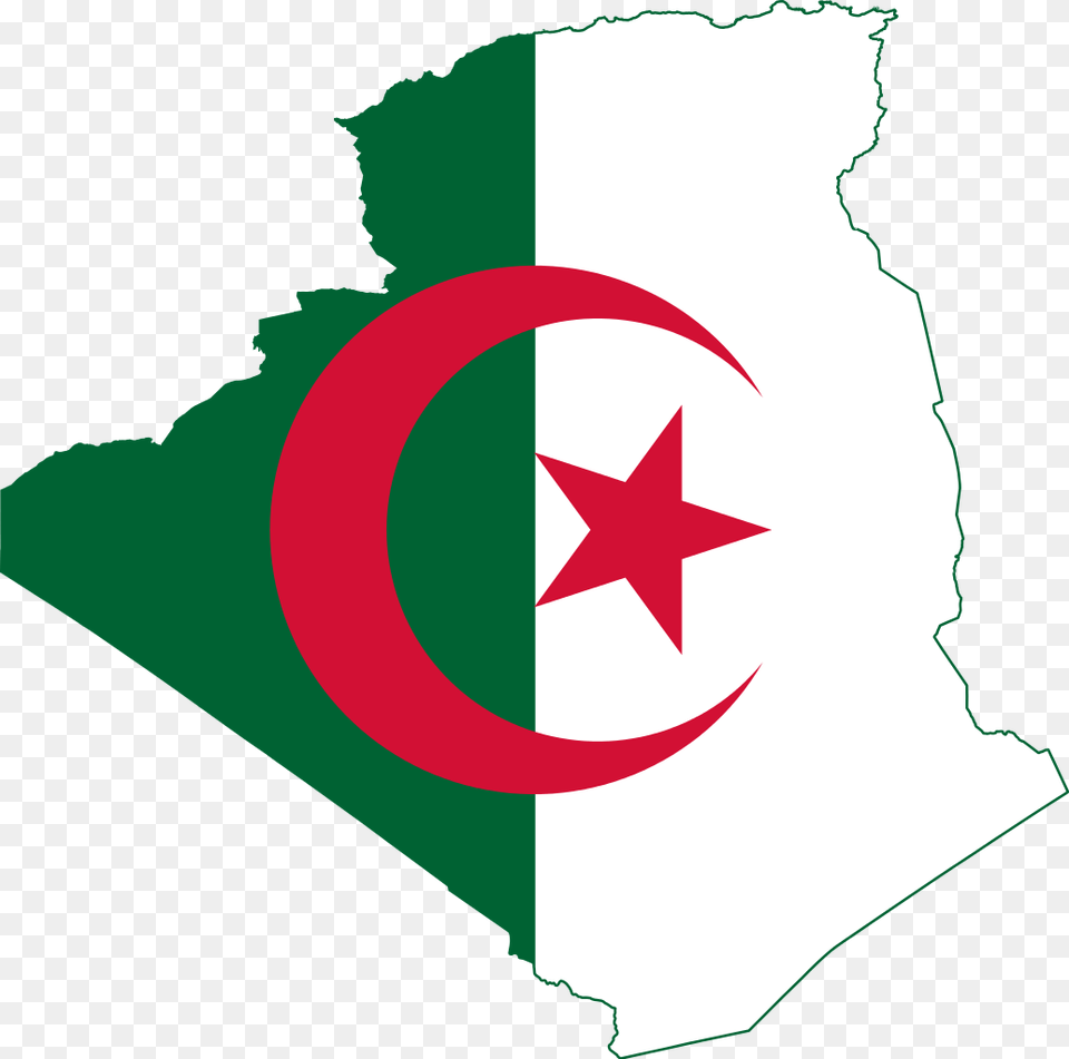 Algeria Flag And Map, Star Symbol, Symbol, Adult, Bride Free Png