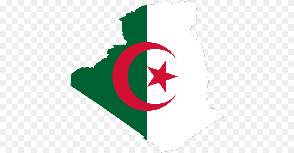 Algeria Flag Map, Star Symbol, Symbol, Person Png