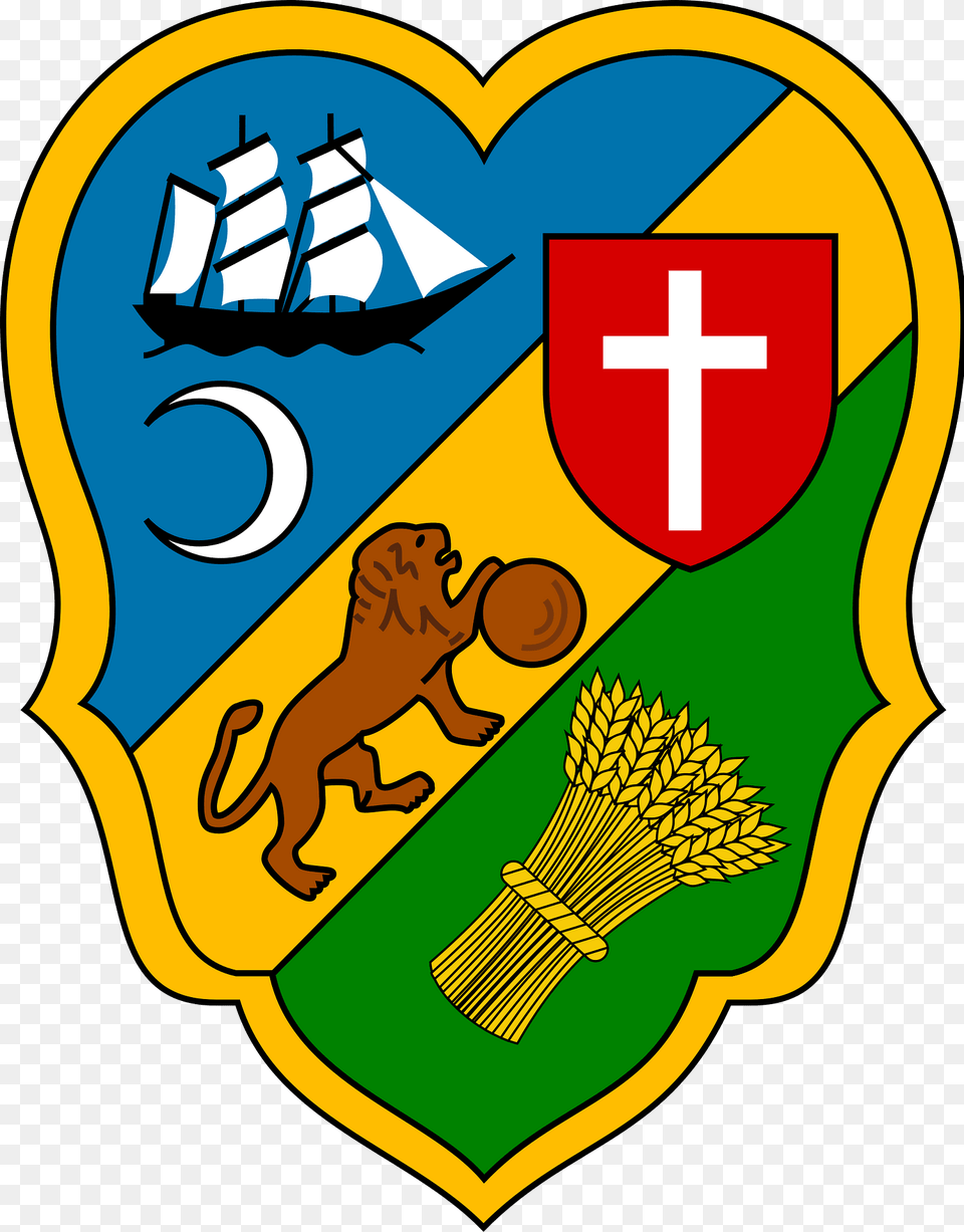 Algiers Coat Of Arms French Algeria Clipart, Logo, Badge, Symbol, Boat Free Transparent Png