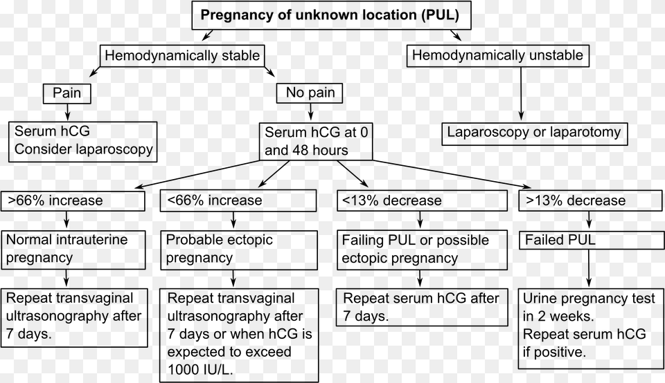 Algorithm In Pregnancy Of Unknown Location Pregnancy Of Unknown Location Hcg Levels, Gray Png