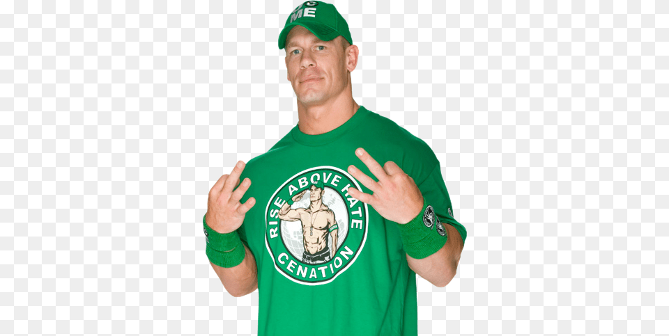 Algunos Renders De La Wwe Js John Cena Green Shirt Wwe Cutout Lifesize Standup, T-shirt, Baseball Cap, Cap, Clothing Free Transparent Png