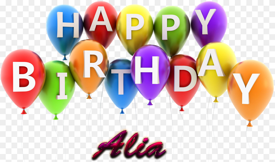 Alia Happy Birthday Name Niece Balloons Ali A, Balloon, People, Person Png Image