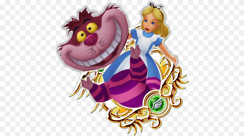 Alice Amp Cheshire Cat Alice And Cheshire Cat Medal, Baby, Person, Face, Head Free Transparent Png