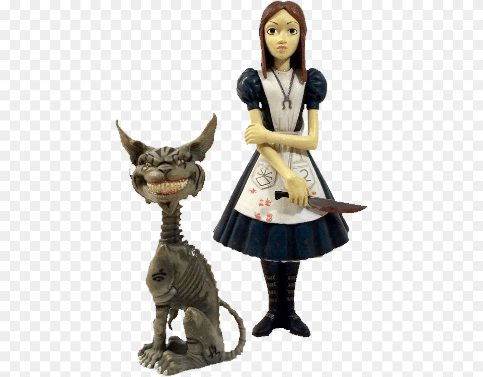 Alice And Cheshire Figure Alice In Wonderland Knife Figure, Figurine, Teen, Female, Girl Free Png Download