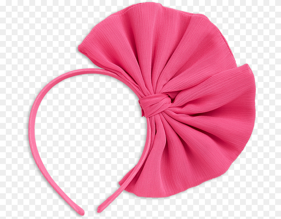 Alice Band With Bow Pink Velvet Bow With Rhinestone On Hairband, Bonnet, Clothing, Hat, Accessories Free Png