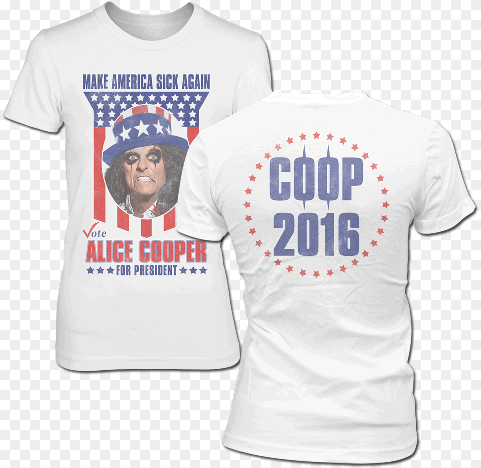 Alice Cooper Elected 2016, Clothing, Shirt, T-shirt, Adult Free Png