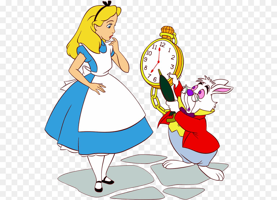 Alice In Wonderland And The White Rabbit, Publication, Book, Comics, Adult Png Image