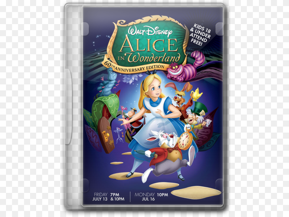 Alice In Wonderland Animated Disney Movie Posters, Comics, Book, Publication, Advertisement Png
