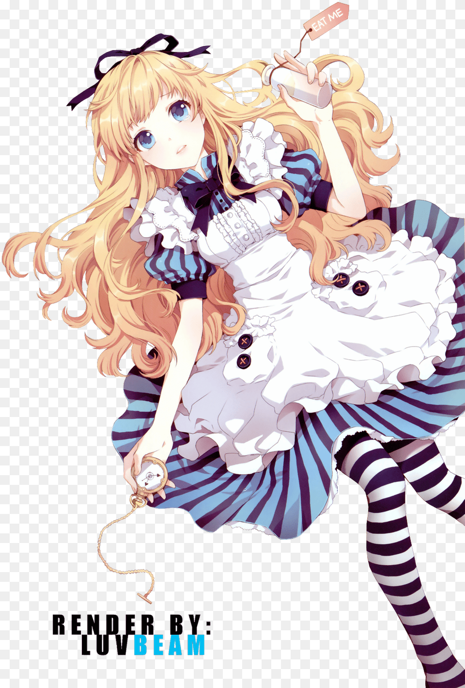 Alice In Wonderland Anime Style, Book, Comics, Publication, Baby Free Transparent Png
