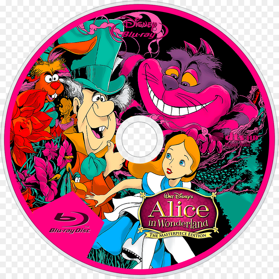 Alice In Wonderland Bluray Disc Image Alice In Wonderland Dvd, Disk, Baby, Face, Head Free Transparent Png