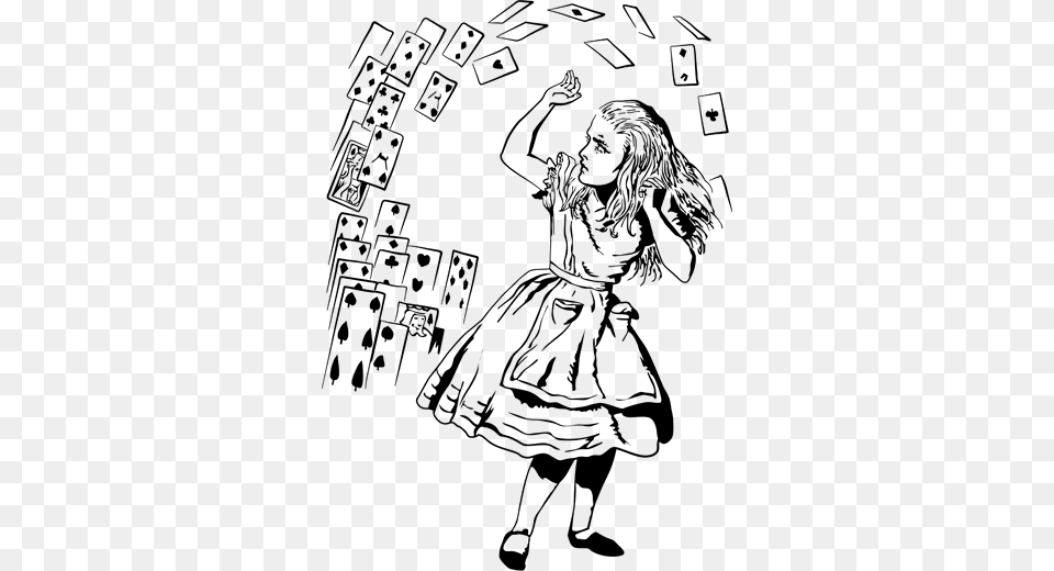 Alice In Wonderland Cards Decal Naklejka Alicja W Krainie Czarw, Silhouette, Lighting Free Transparent Png