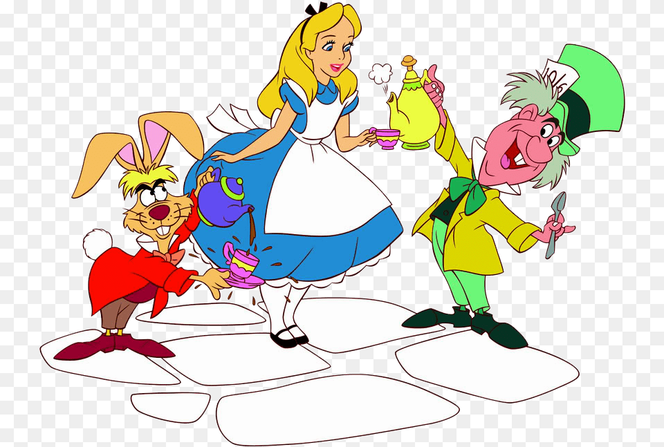 Alice In Wonderland Clipart Alice And Mad Hatter Disney, Book, Publication, Comics, Adult Png Image