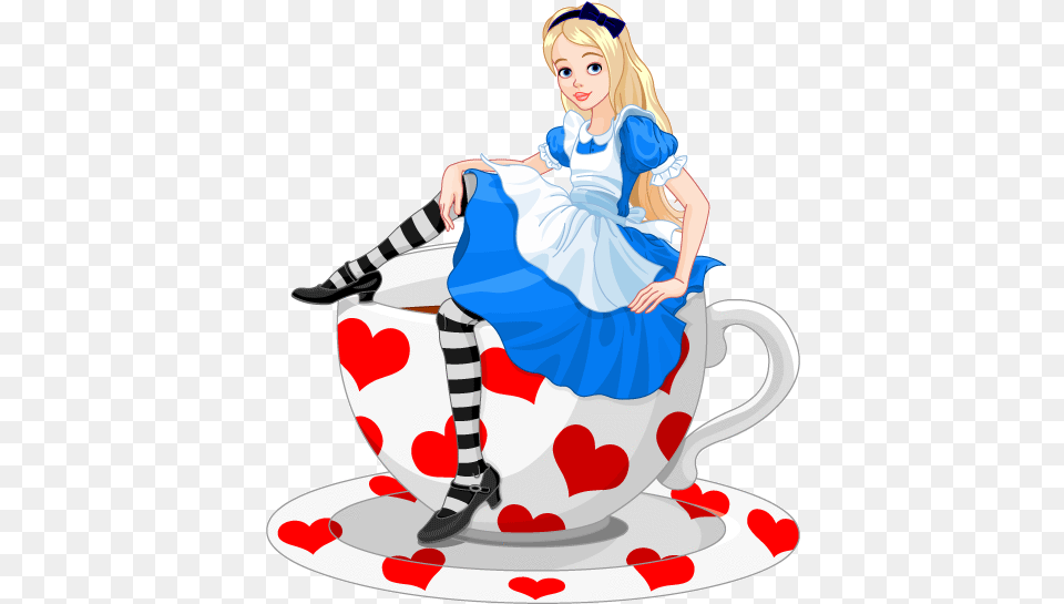 Alice In Wonderland Cute, Person, Clothing, Costume, Cup Free Png