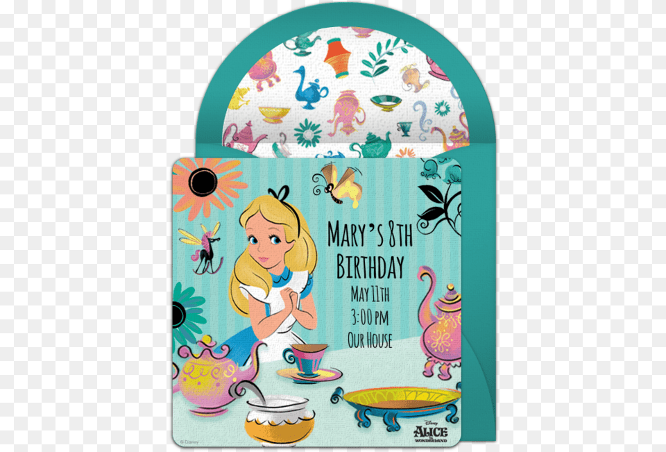 Alice In Wonderland Invitations Punchbowl, Advertisement, Poster, Cup, Baby Png