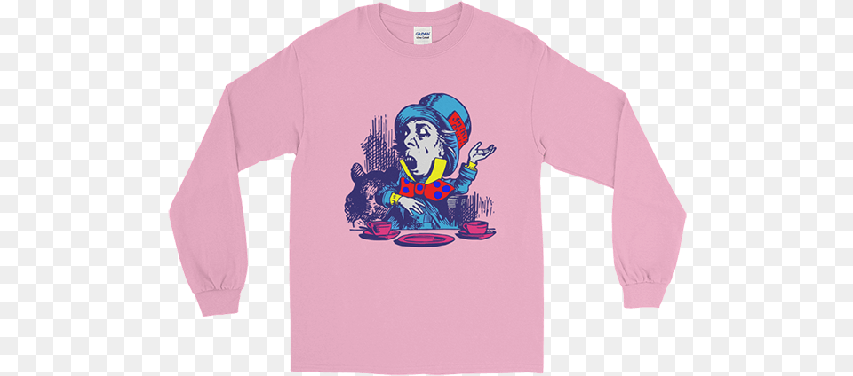 Alice In Wonderland Mad Hatter, Clothing, Long Sleeve, Sleeve, T-shirt Free Png