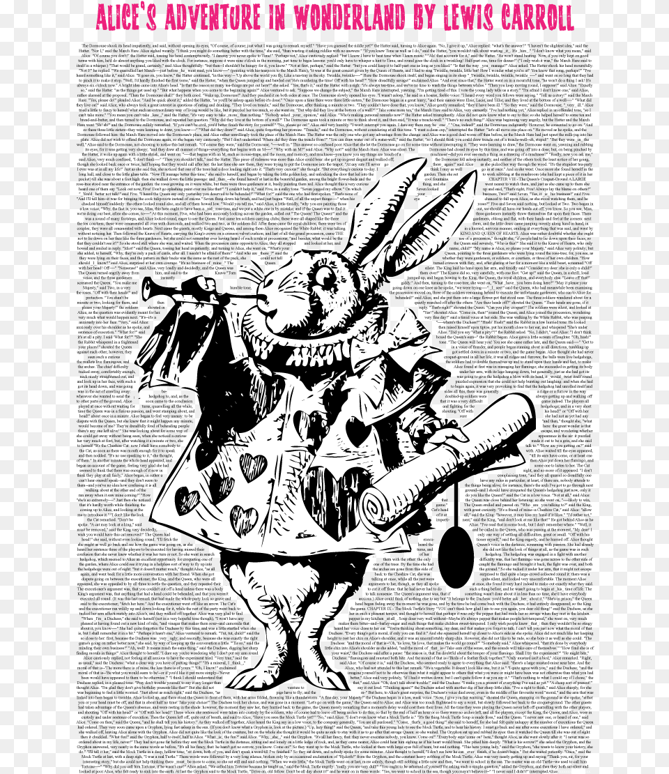 Alice In Wonderland Novel Rabbit Text Print Alice In Wonderland White Rabbit, Book, Comics, Publication, Adult Free Png Download