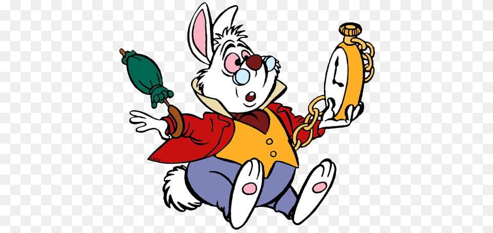 Alice In Wonderland Rabbit Clipart, Baby, Person, Book, Comics Png Image