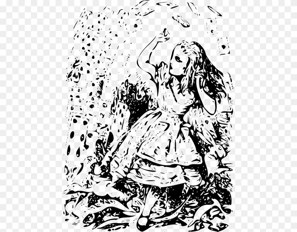 Alice In Wonderland Sir John Tenniel, Gray Free Png Download