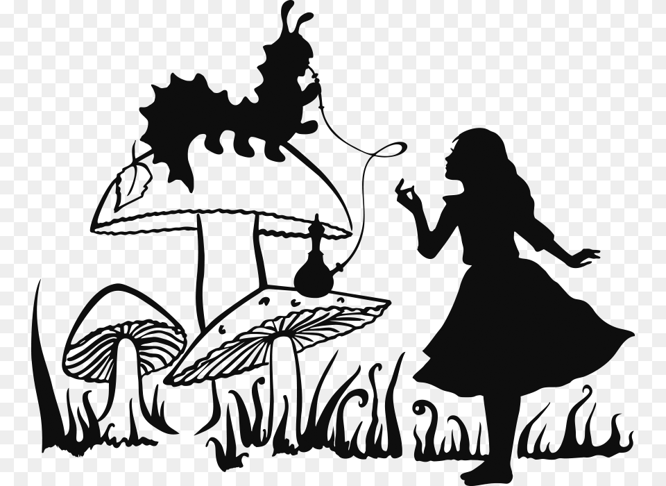 Alice In Wonderland Vector, Silhouette, Person Free Transparent Png