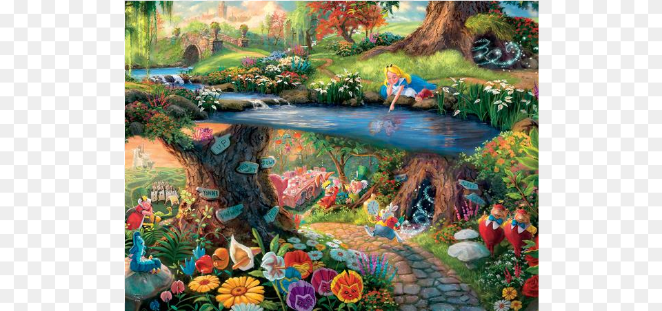 Alice In Wonderland World, Outdoors, Art, Garden, Painting Png