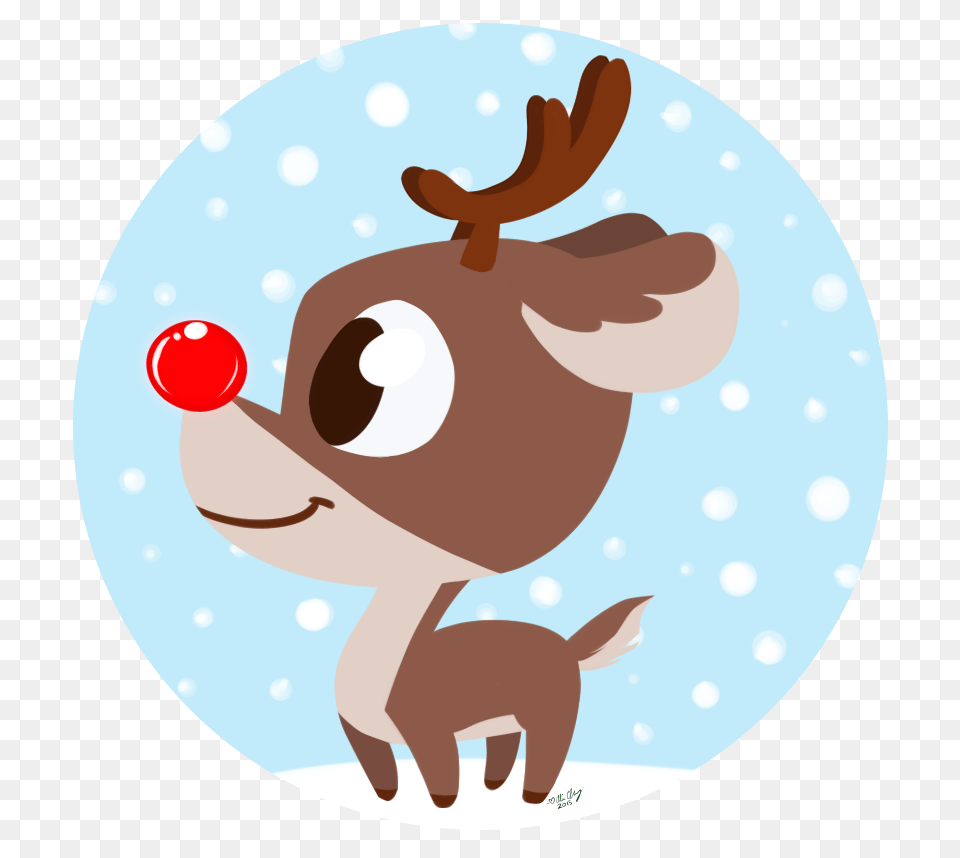 Alice Merry Art On Twitter A Tiny Rudolph Icon, Animal, Mammal, Pig Free Png Download