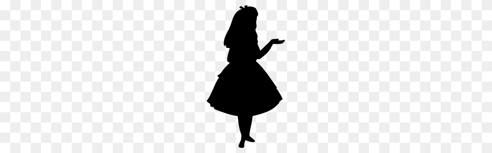 Alice Silhouette, Gray Free Png