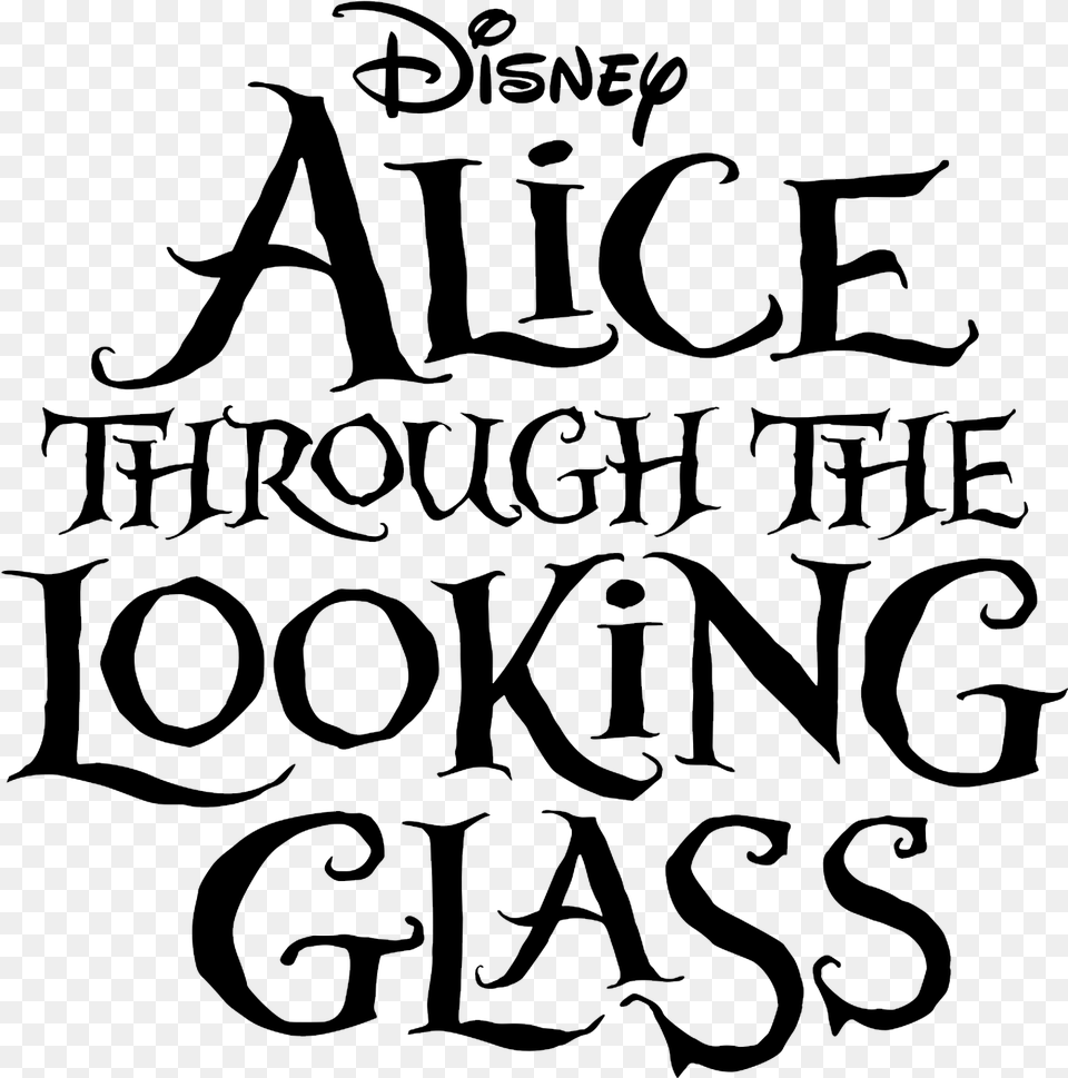Alice Through The Looking Glass Alice Through The Looking Glass Typography, Gray Free Png Download