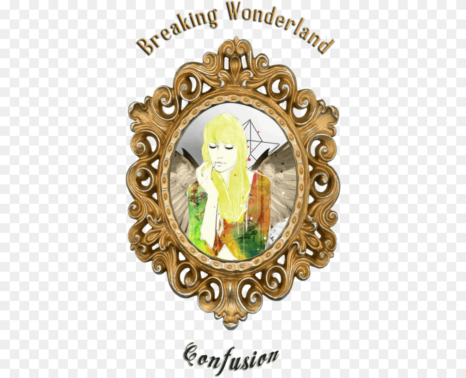 Alice Through The Looking Glass Oval Fancy Picture Frames, Photography, Adult, Female, Person Free Png Download