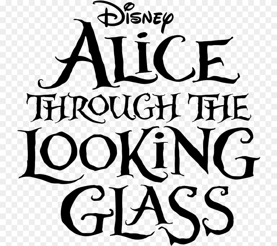 Alice Through The Looking Glass Typography, Gray Free Png