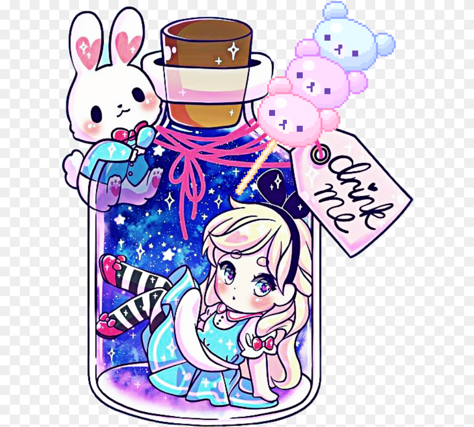 Aliceinwonderland Candy Candyland Girl Girlpower Pastel M Jenni Illustrations, Jar, Baby, Person, People Free Png