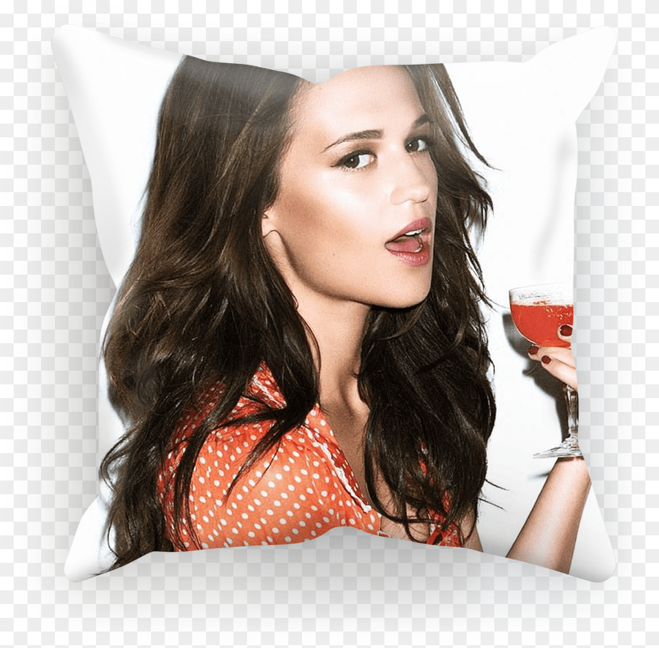 Alicia Vikander Sublimation Cushion Cover Wallpaper, Home Decor, Portrait, Photography, Person Free Png