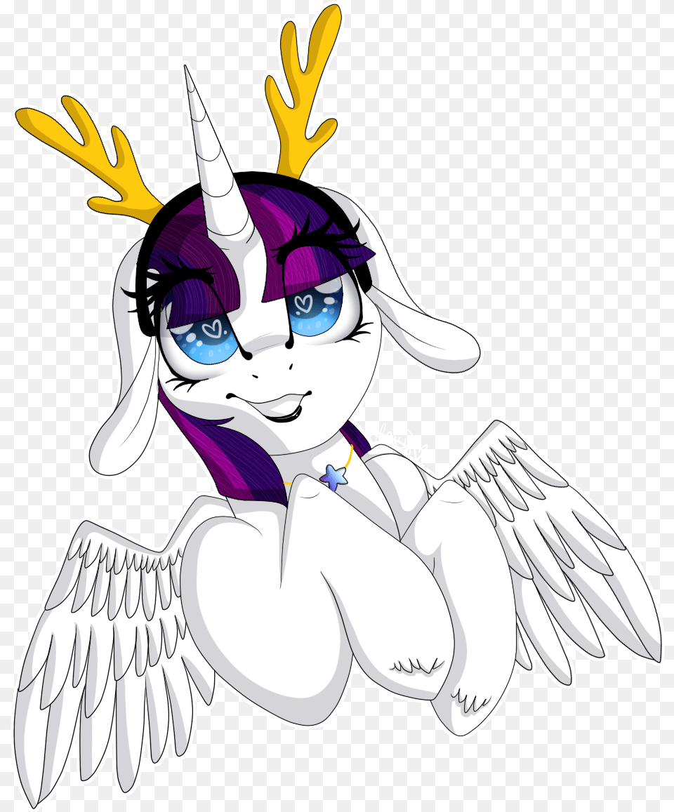 Alicorn Antlers Artist Cartoon, Book, Comics, Publication, Person Png