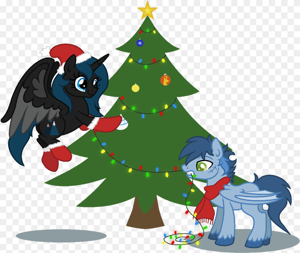 Alicorn Oc Artist Lieutenantkyohei Bat Pony Cartoon, Plant, Tree, Christmas, Christmas Decorations Free Transparent Png