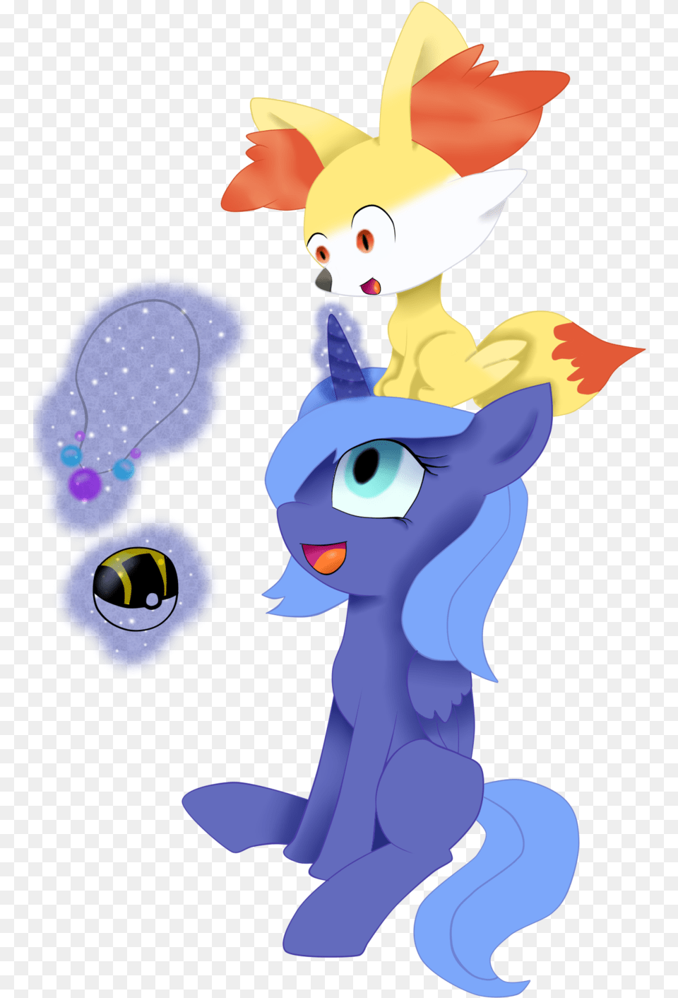 Alicornrarity Crossover Fennekin Filly Magic Necklace Cartoon, Baby, Book, Comics, Person Png Image