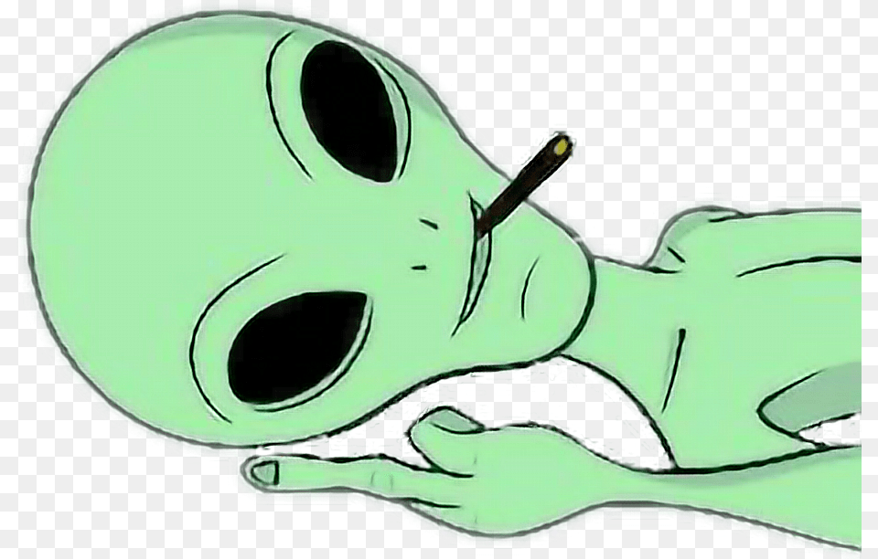 Alien 420 Green Smoke Fuckyou Imagenes Tumblr Marcianito, Baby, Person, Head, Art Png Image