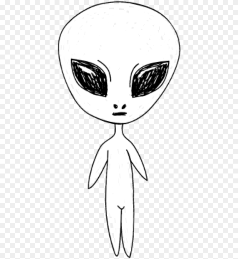 Alien Aliens Tumblr Universe Space Head Clip Illustration, Stencil, Woman, Adult, Female Free Png Download