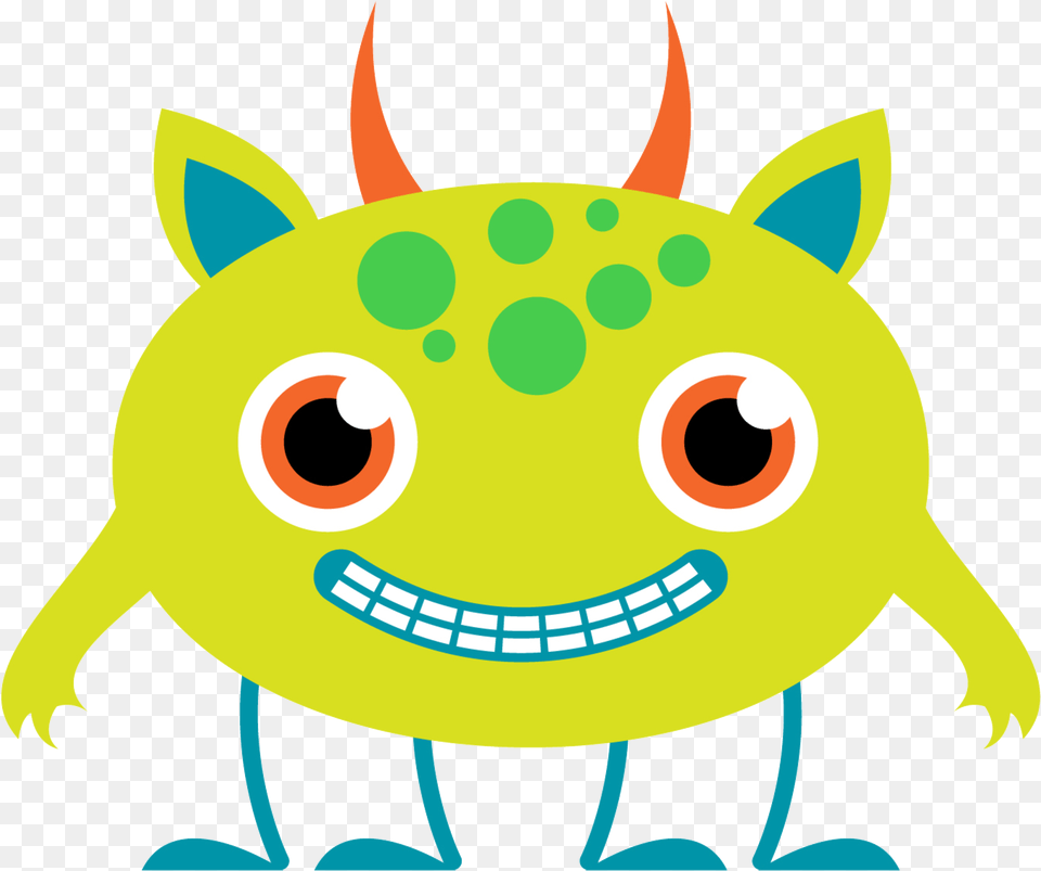 Alien Clipart Lime Green Four Legged Monster Cartoon, Animal, Sea Life, Fish, Puffer Free Transparent Png
