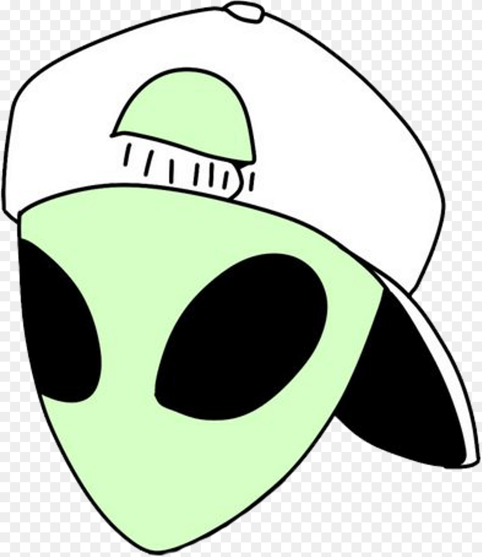 Alien Clipart Tumblr Alien, Baseball Cap, Cap, Clothing, Hat Png Image