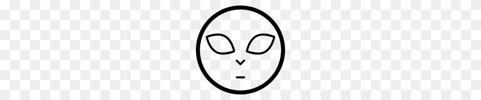Alien Emoji Icons Noun Project, Gray Png Image