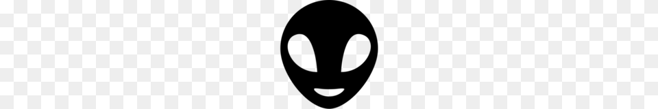 Alien Emoji On Microsoft Windows, Gray Free Transparent Png