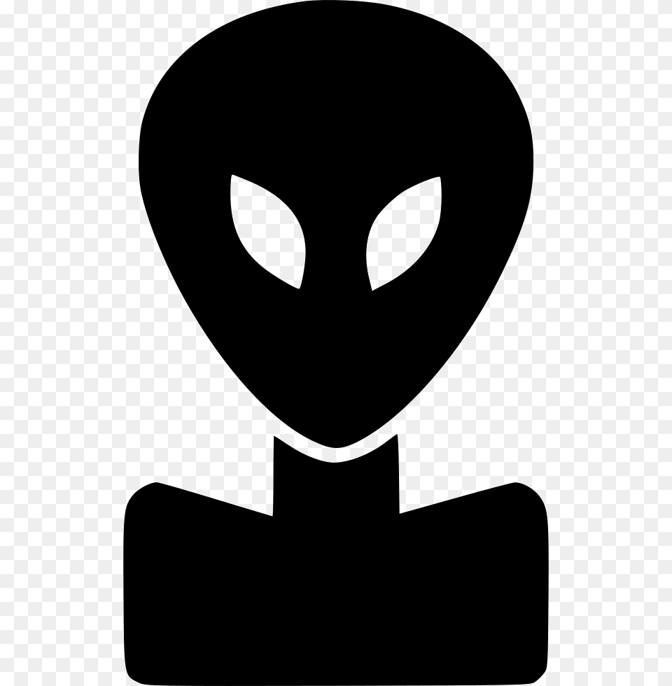 Alien Face, Stencil, Silhouette Free Png