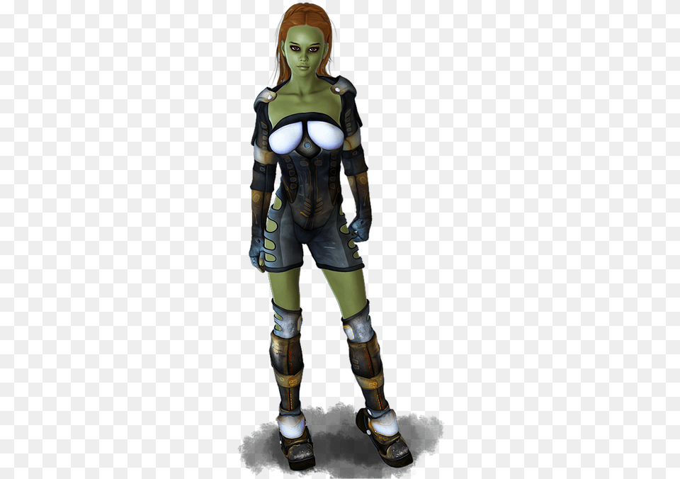 Alien Female Woman Fantasy Sci Fi Young Cute Sci Fi Alien Woman, Person, Armor, Clothing, Costume Free Png Download