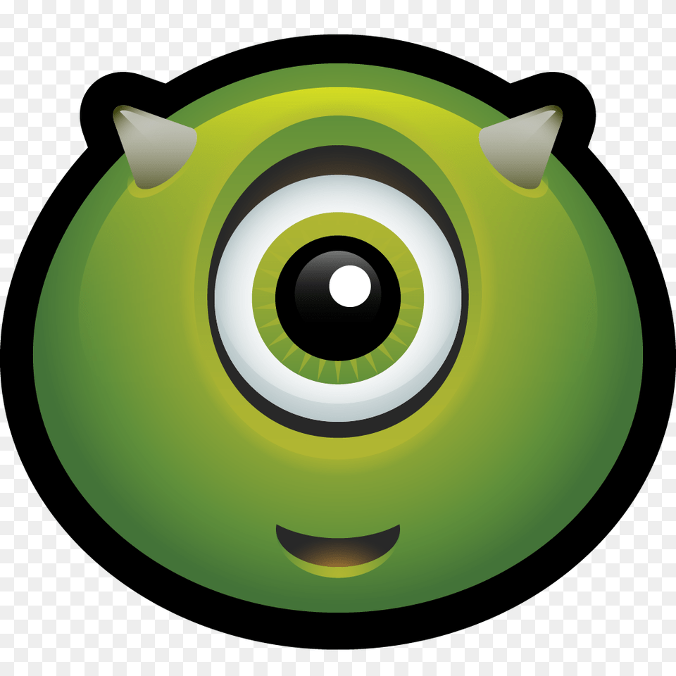 Alien Halloween Horn Martian Mike Monster Spooky Icon, Green, Disk Free Png