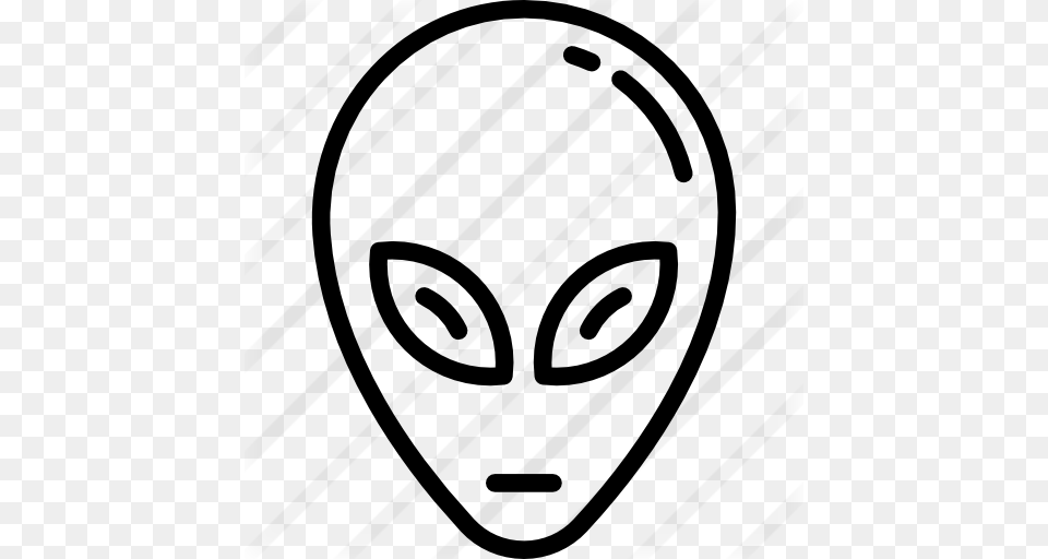Alien Head, Gray Png Image
