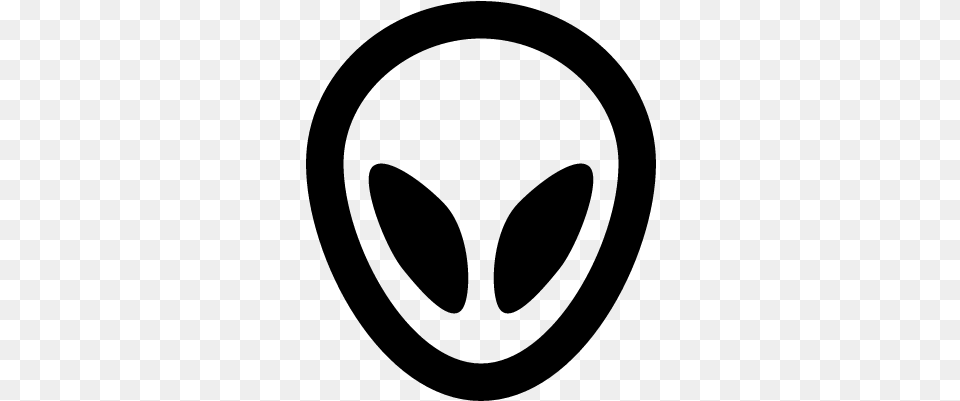 Alien Head Vector Logo Extraterrestre, Gray Free Png
